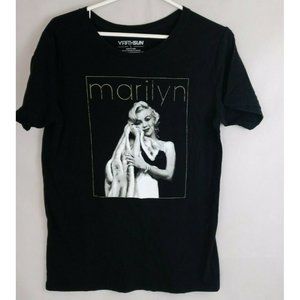 Vintage Fifth Sun  Women's Black & White Marilyn Monroe T-Shirt Size Large
